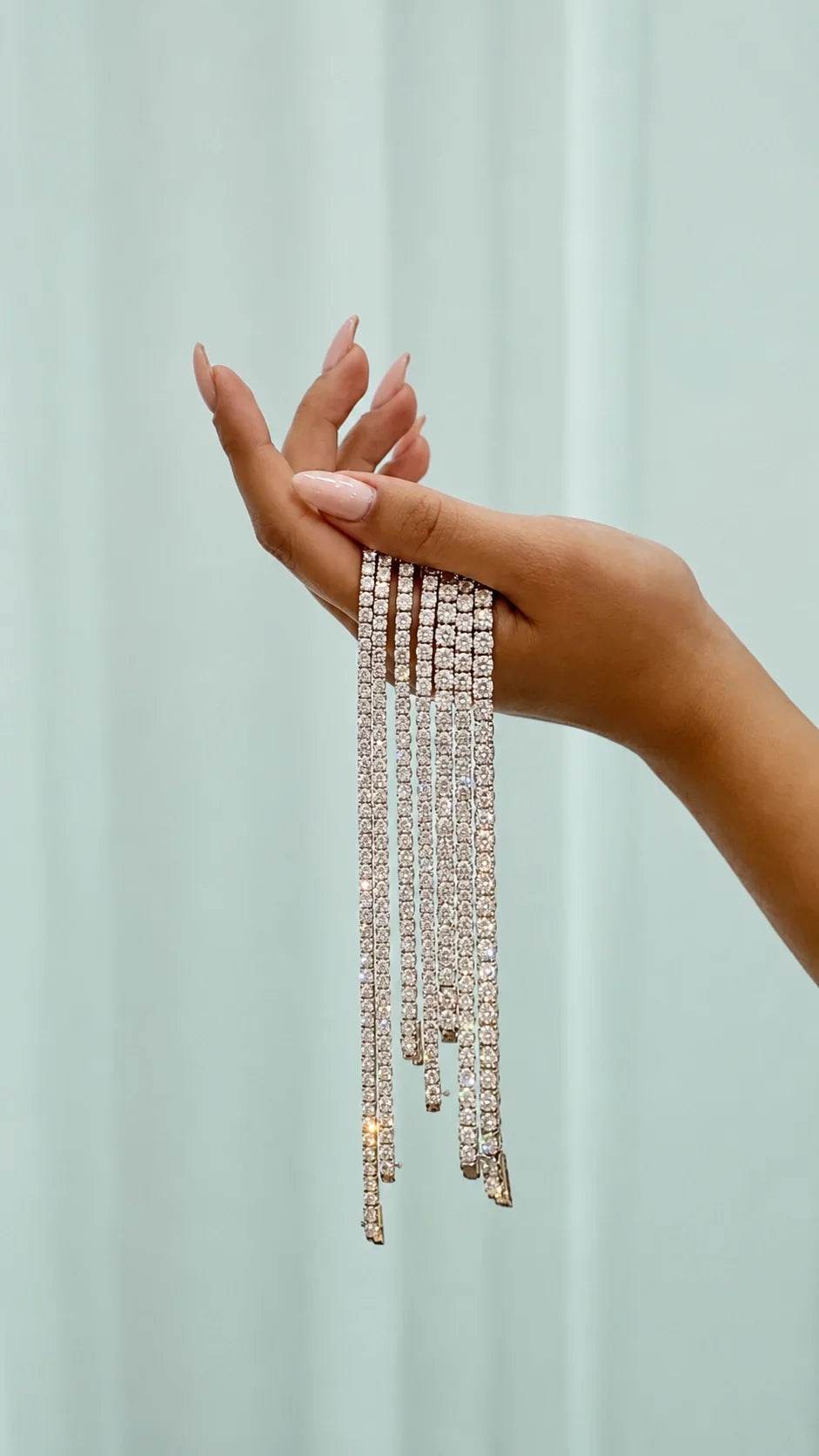 Caitlin 4.9 Round Lab-Grown Diamond Tennis, Bezel Bracelet