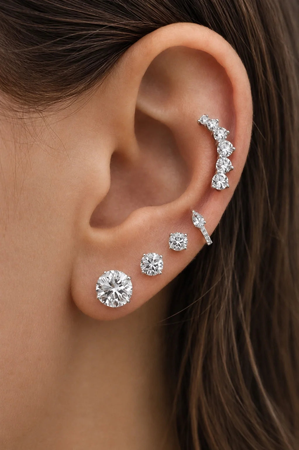 Stacey 2 Round Lab-Grown Diamond Studs Earrings