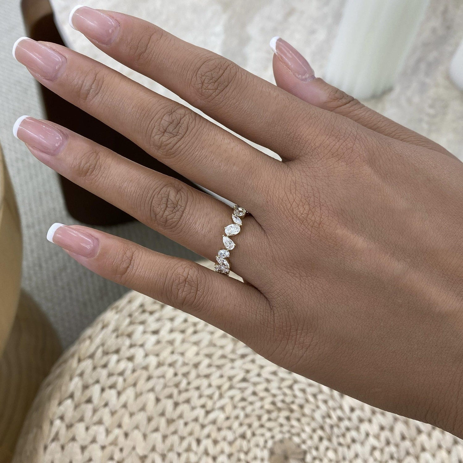 Amy 1.3 Lab-Grown Diamond Half-Eternity, Side Stone Ring