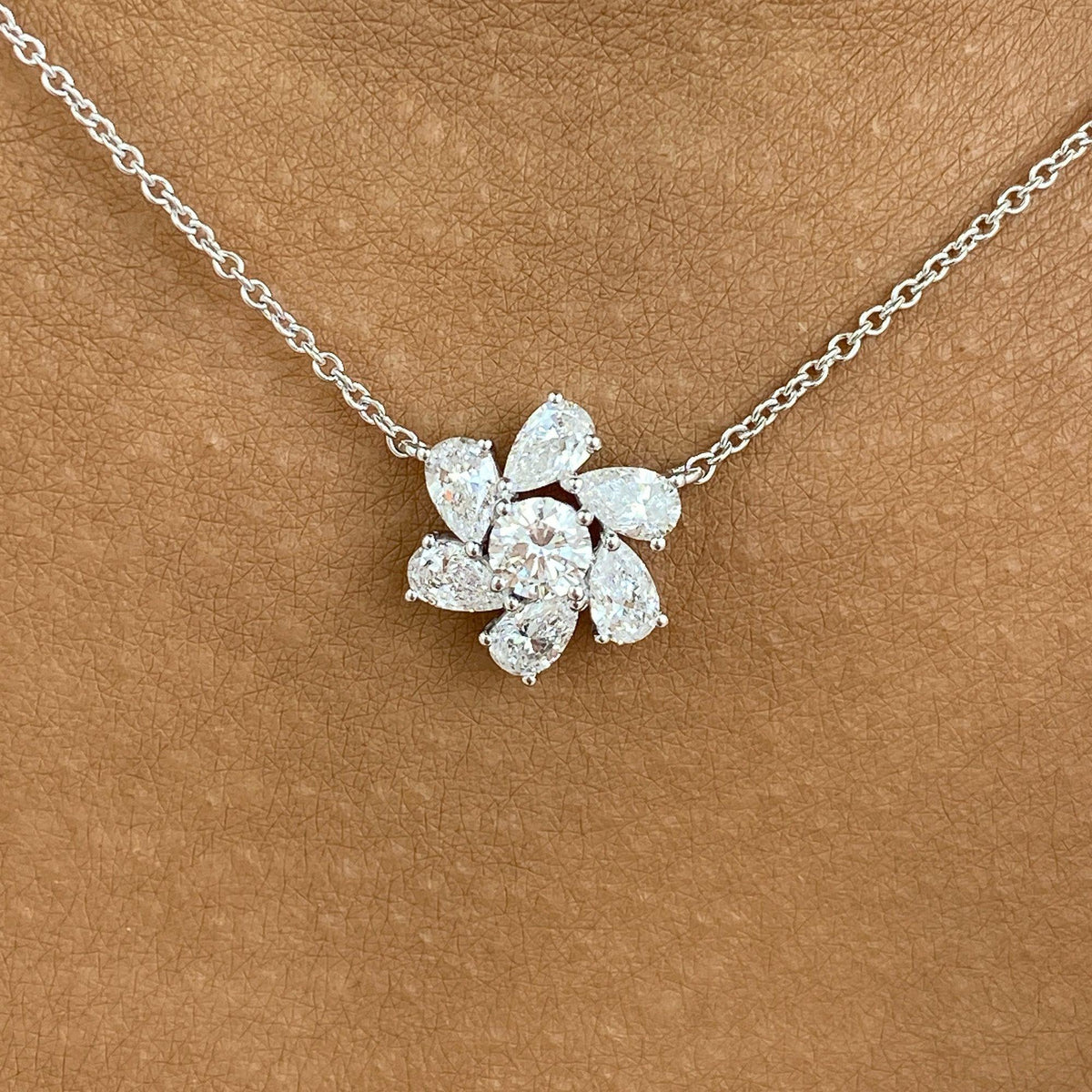Amber 1.3 Lab-Grown Diamond Solitaire, Chain Necklaces