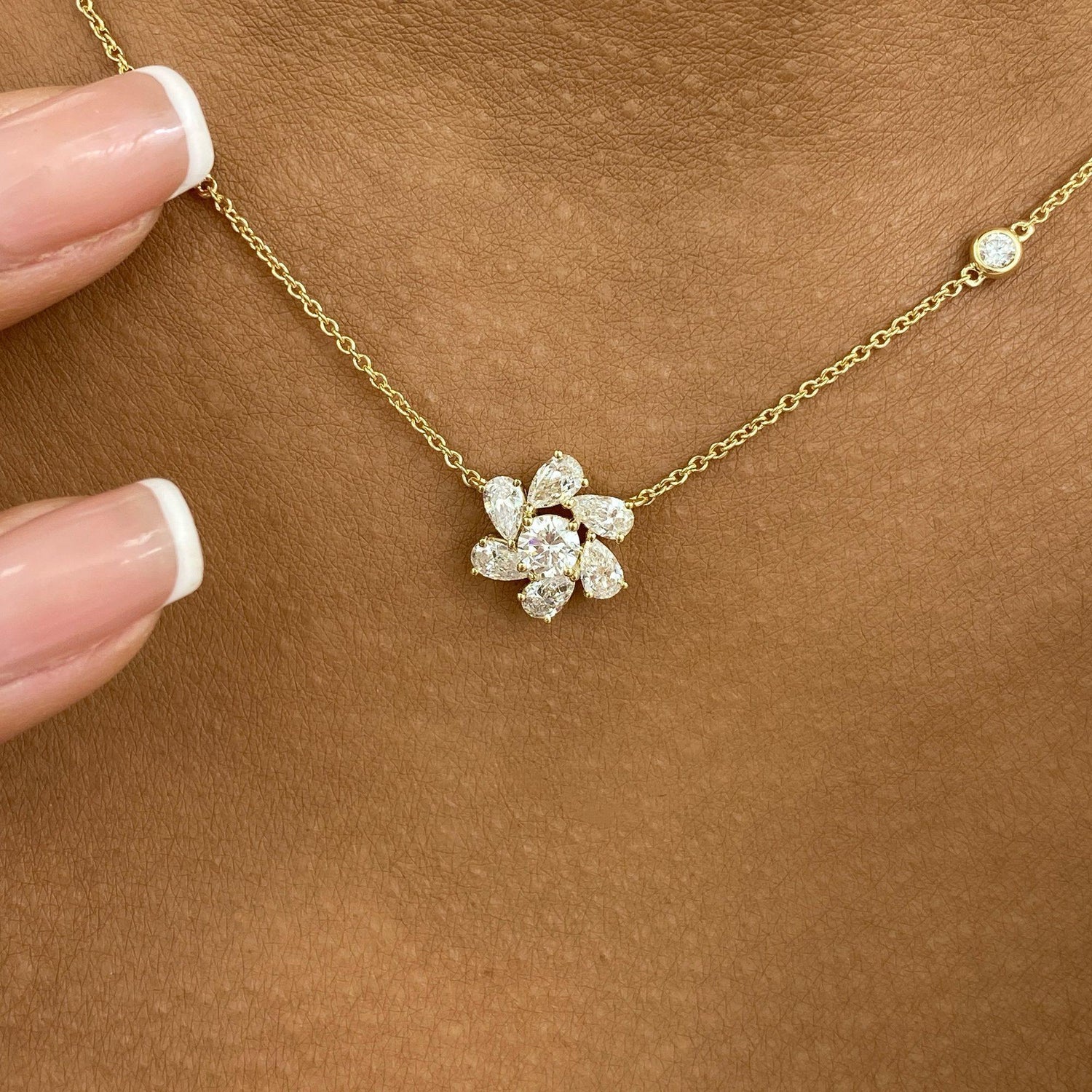 Amber 1.2 Lab-Grown Diamond Solitaire, Chain Necklace