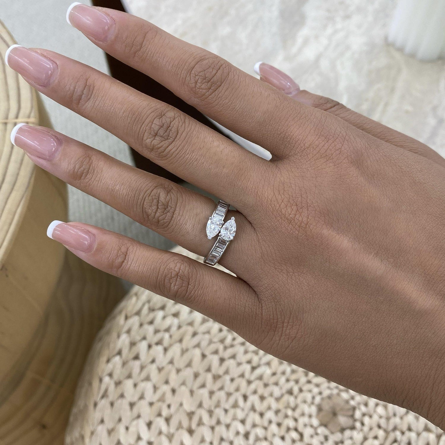 Blair 1.6 Lab-Grown Diamond Half-Eternity, Bezel Ring