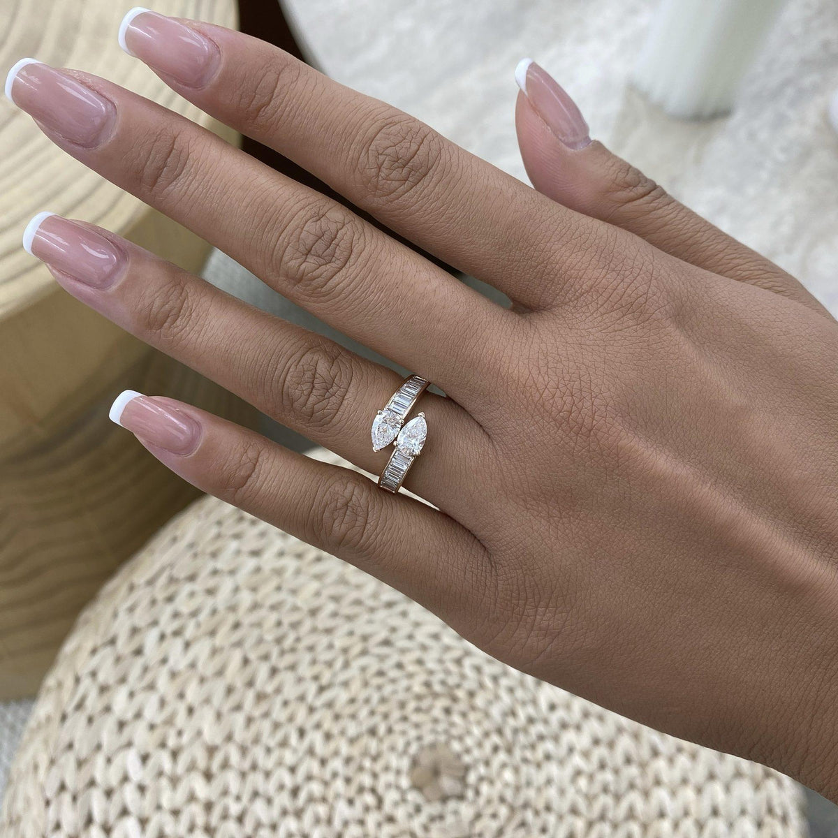 Blair 1.6 Lab-Grown Diamond Half-Eternity, Bezel Ring