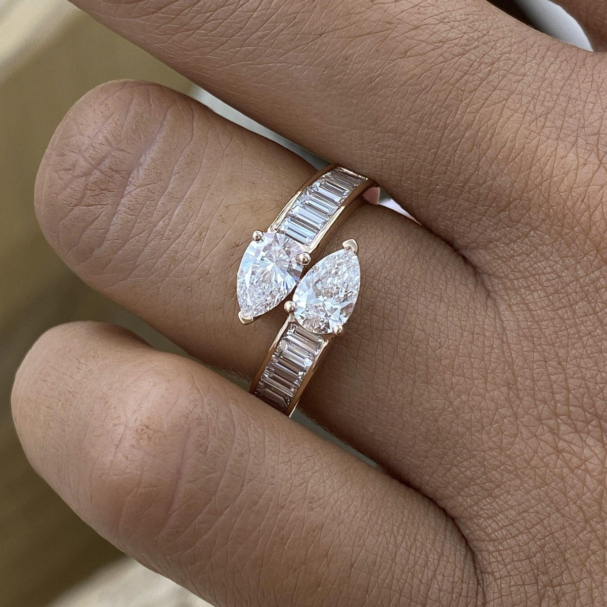 Blair 1.6 Lab-Grown Diamond Half-Eternity, Bezel Ring