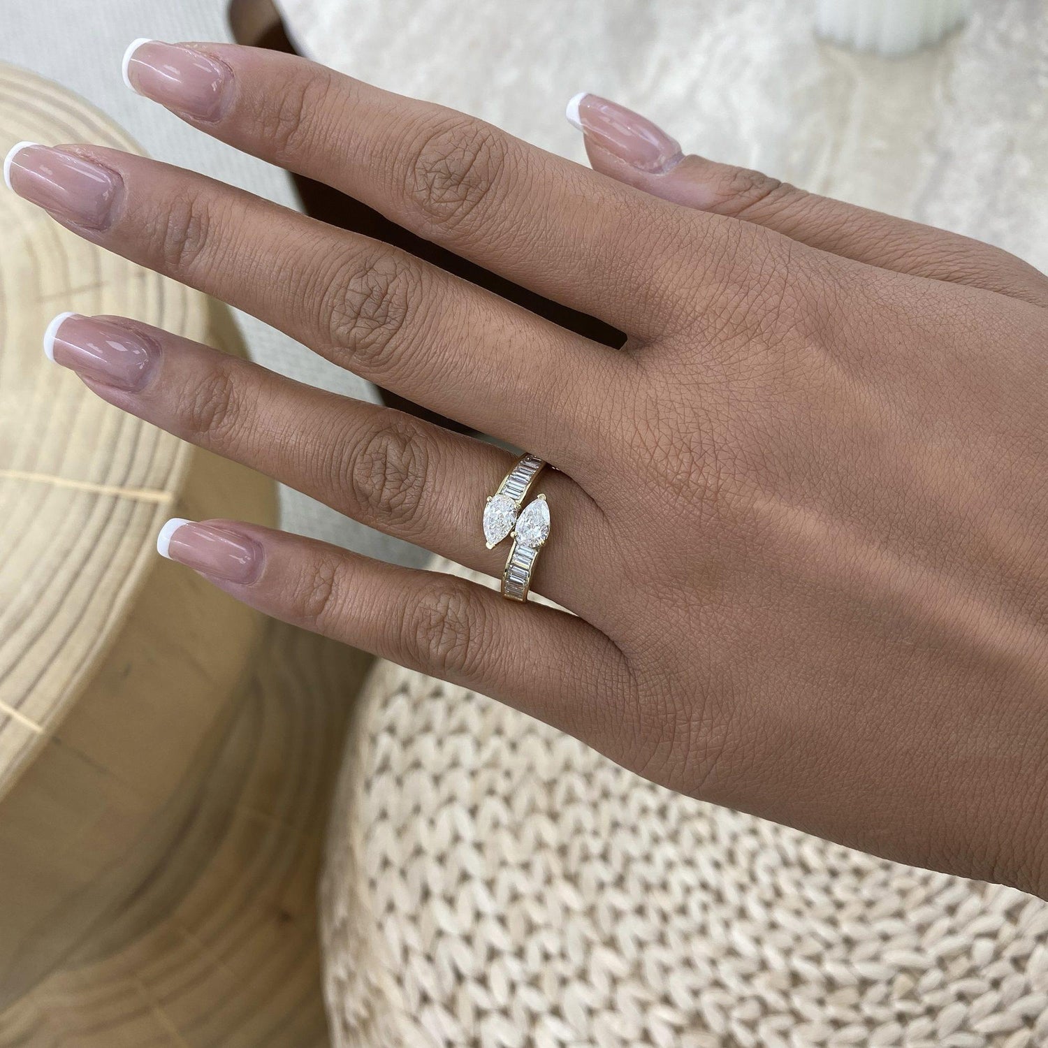 Blair 1.6 Lab-Grown Diamond Half-Eternity, Bezel Ring
