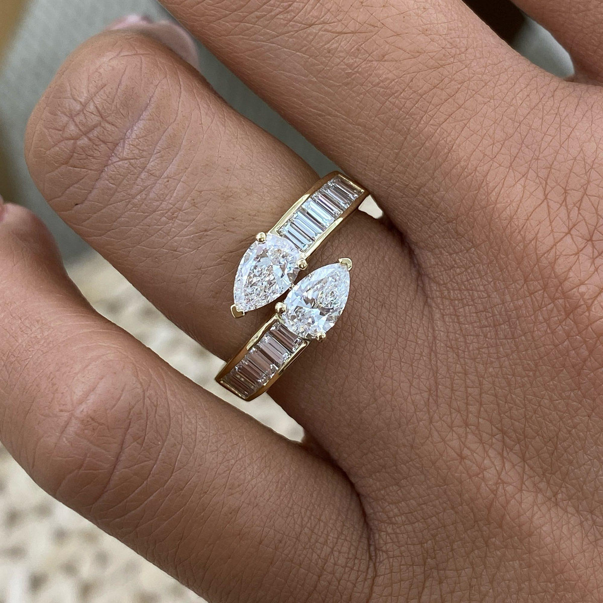 Blair 1.6 Lab-Grown Diamond Half-Eternity, Bezel Ring