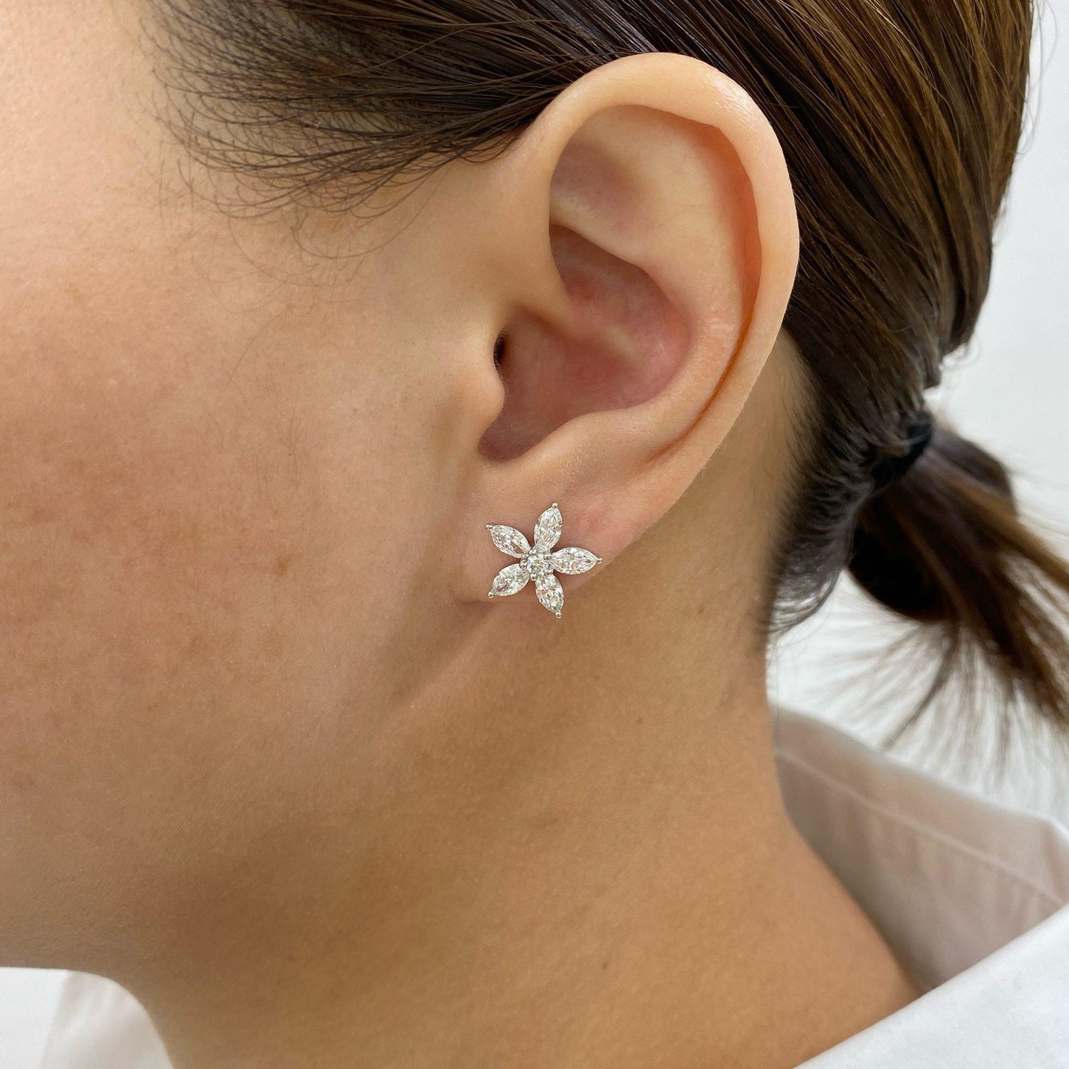Bonnie 1.8 Lab-Grown Diamond Studs,Halo Earrings