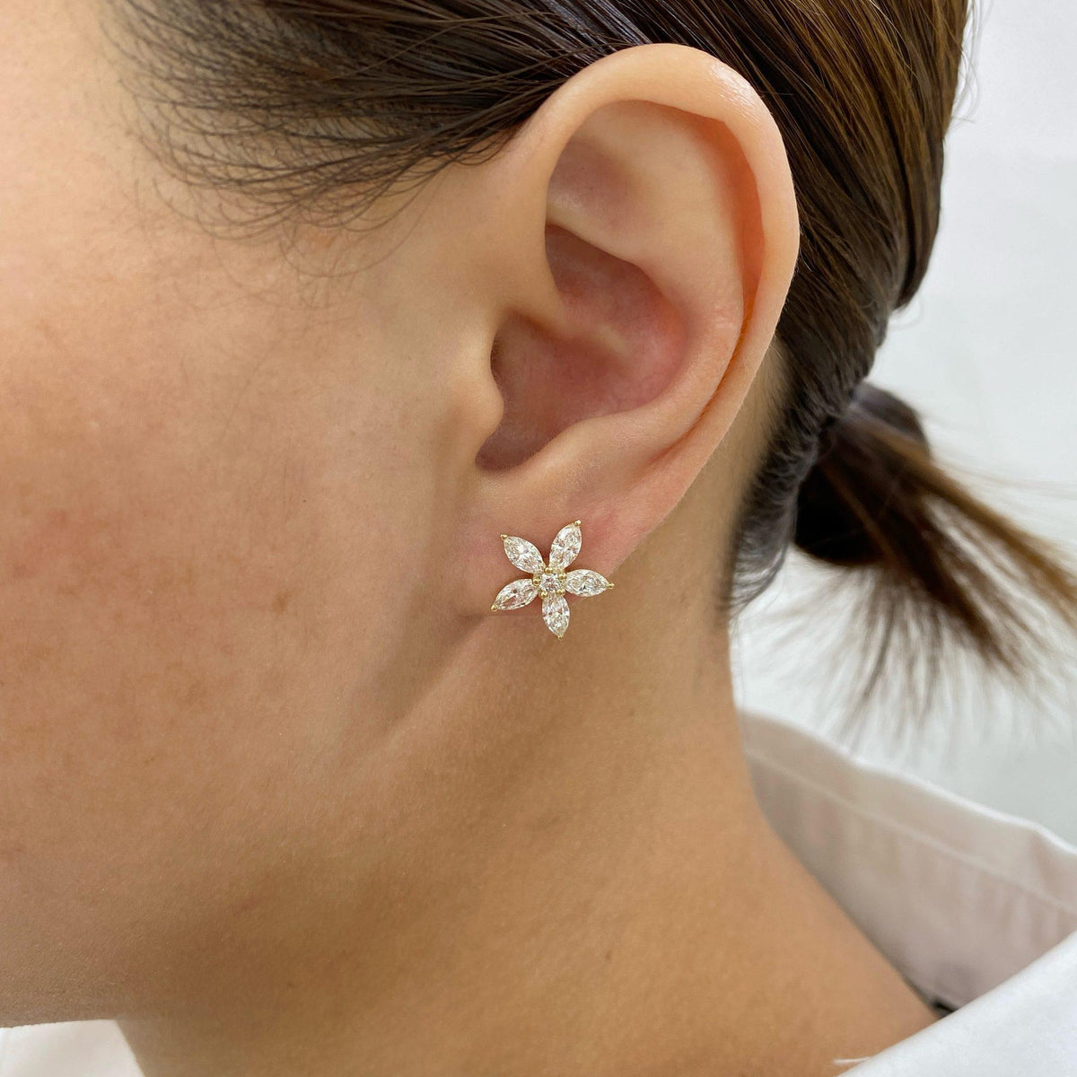 Bonnie 1.8 Lab-Grown Diamond Studs,Halo Earrings