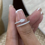 Cassidy 0.6 Pear Lab-Grown Diamond Side Stone, Special Engagement Ring