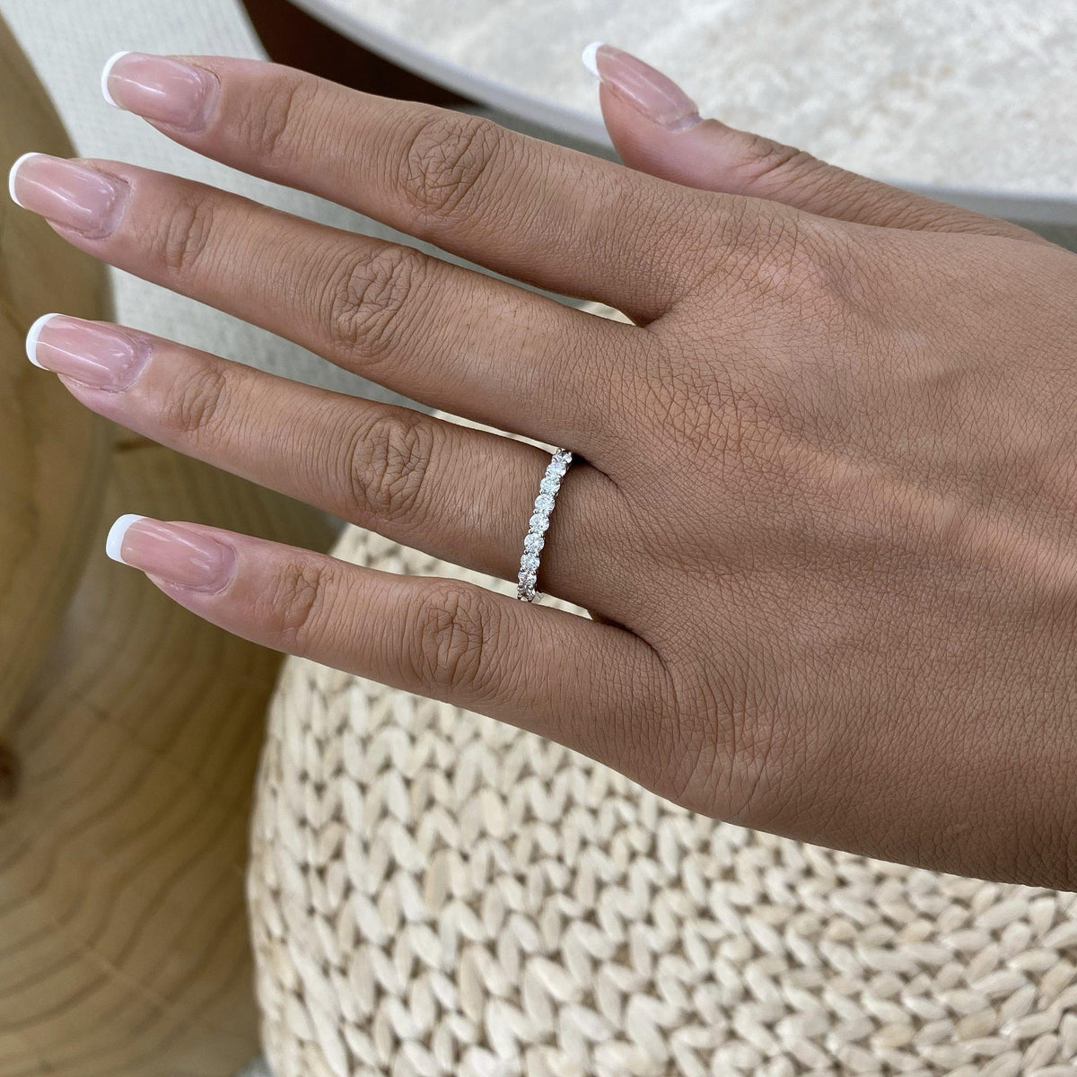Elle 0.5 Lab-Grown Diamond Half-Eternity, Side Stone Ring