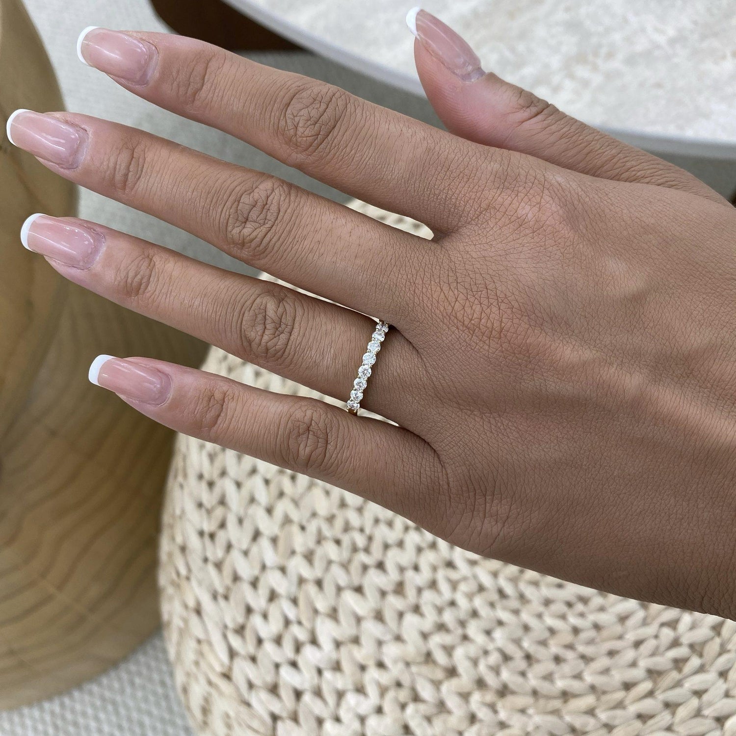Elle 0.5 Lab-Grown Diamond Half-Eternity, Side Stone Ring
