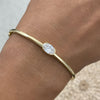 Emma 0.9 Oval Lab-Grown Diamond Cuff Bracelets