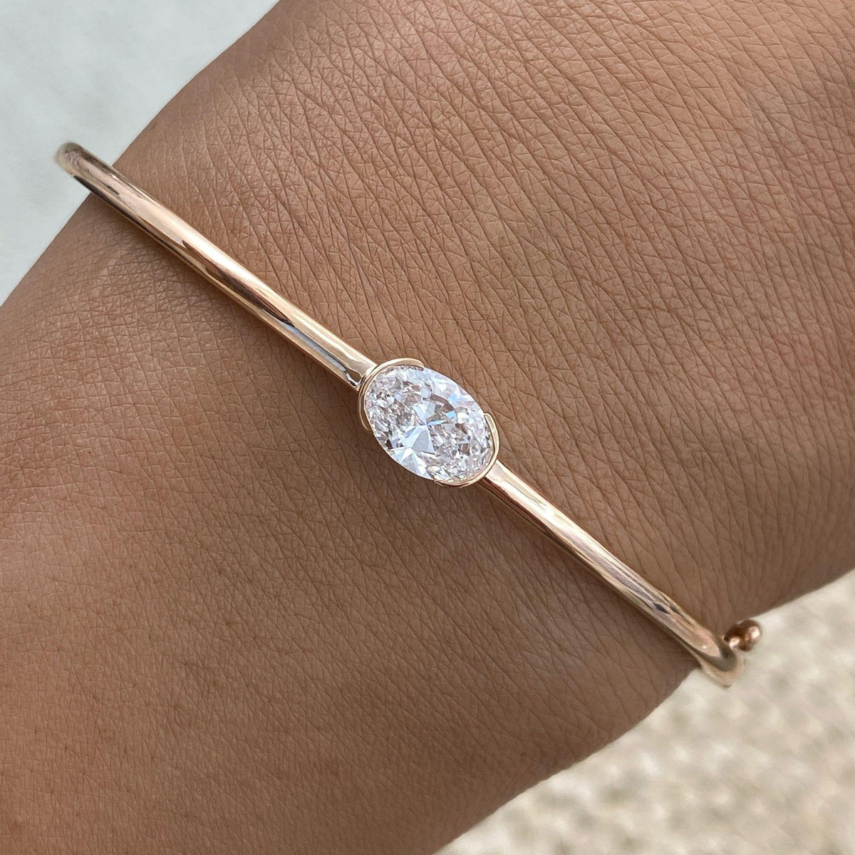 Emma 1.0 Oval Lab-Grown Diamond Cuff Bracelets