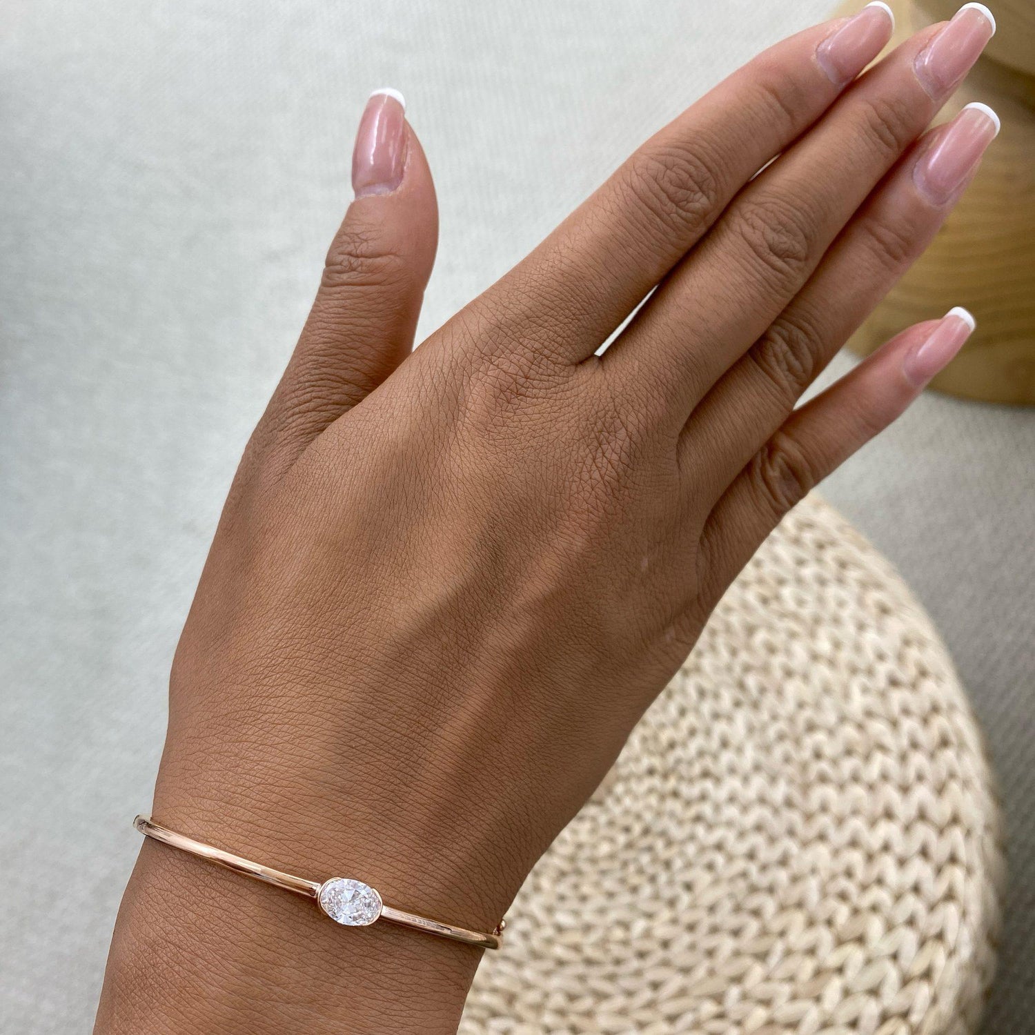 Emma 1.0 Oval Lab-Grown Diamond Cuff Bracelets