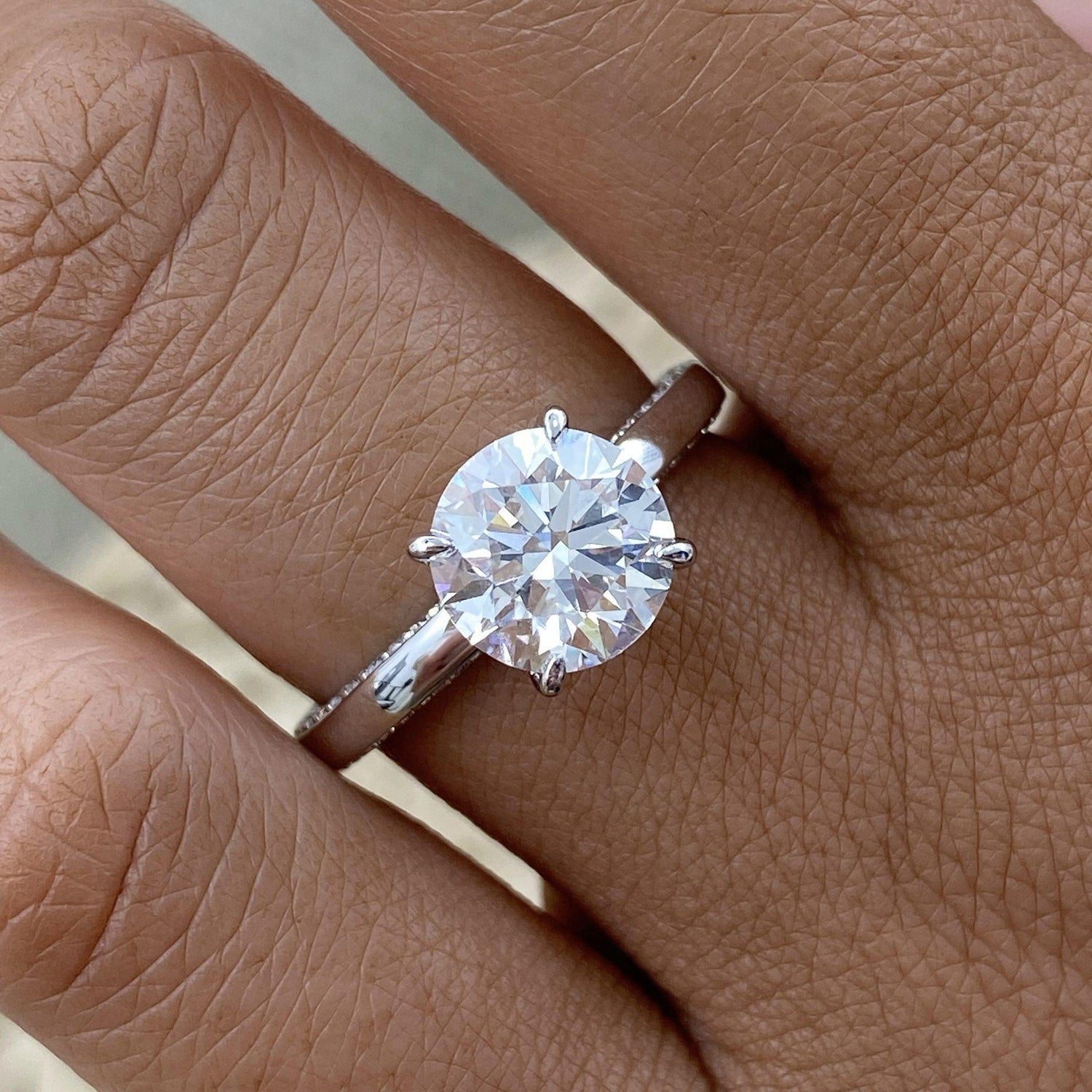 Candice 2.5 Round Lab-Grown Diamond Solitaire Engagement Ring