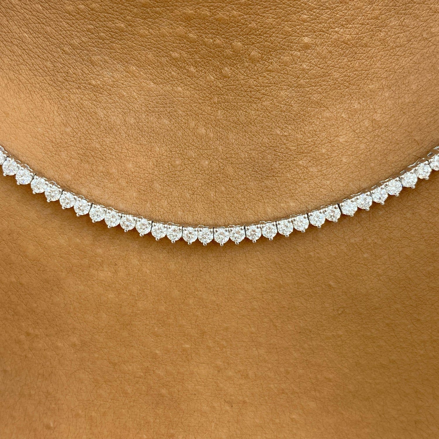 Ellie 2.5 Lab-Grown Diamond Tennis Necklaces