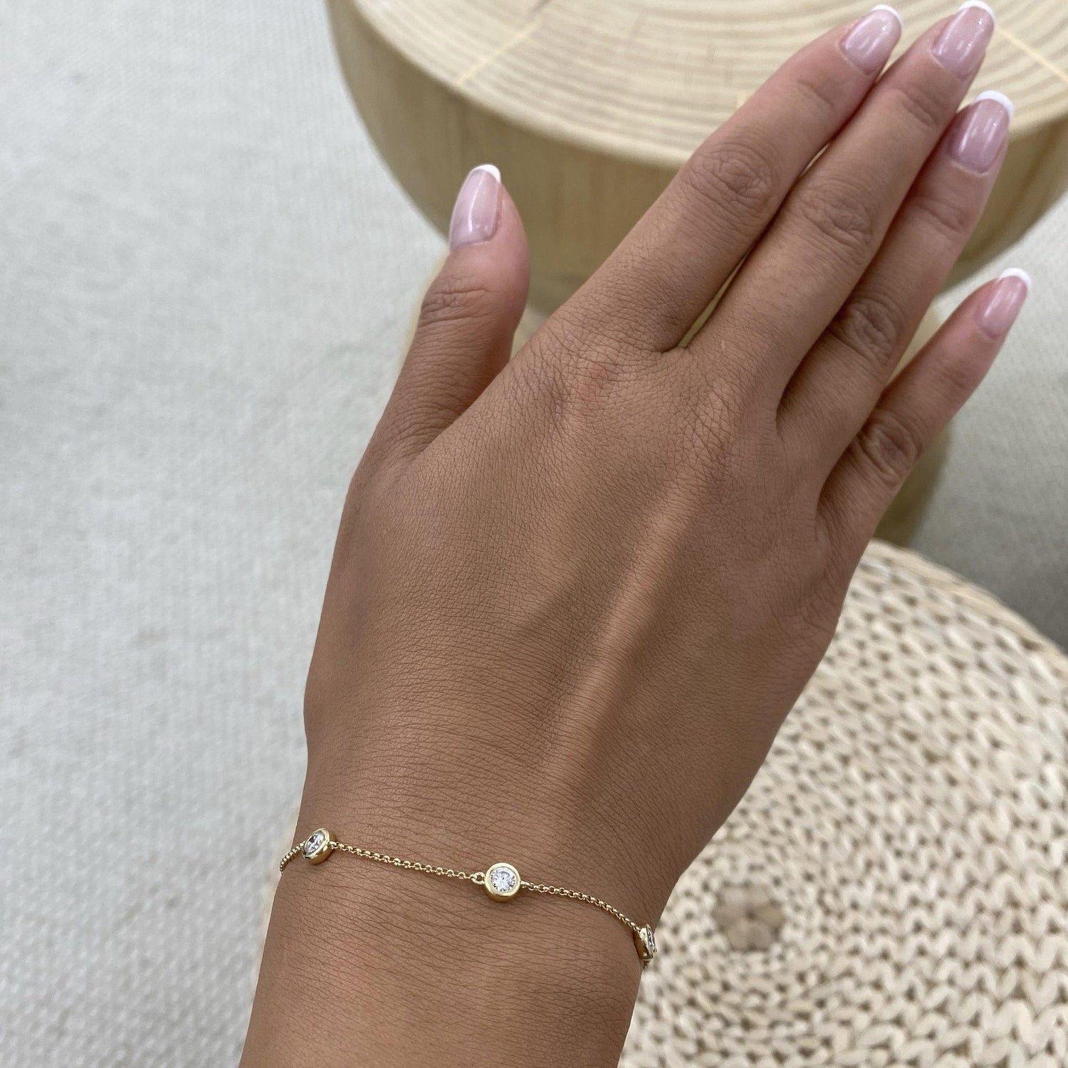 Isabel 0.7 Lab-Grown Diamond Chain, Bezel Bracelets