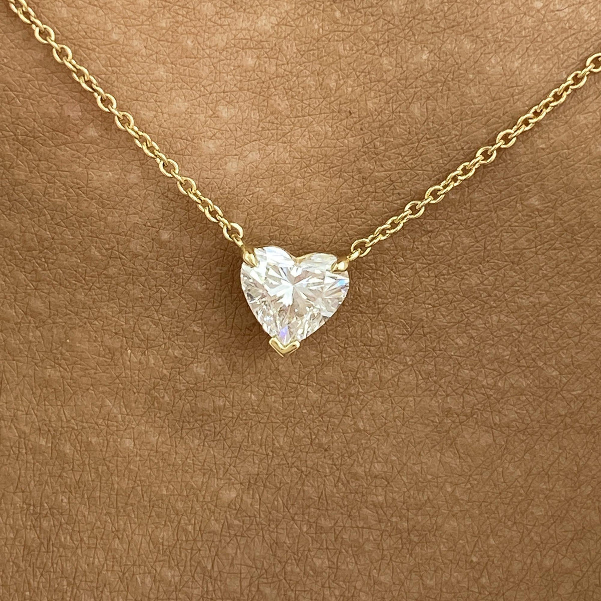 Summer 1.0 Heart Lab-Grown Diamond Solitaire, Chain Pendant