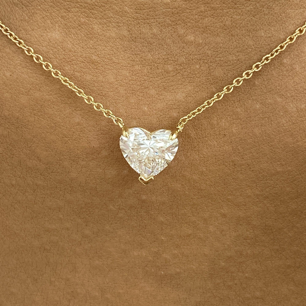 Summer 1.5 Heart Lab-Grown Diamond Solitaire, Chain Pendant