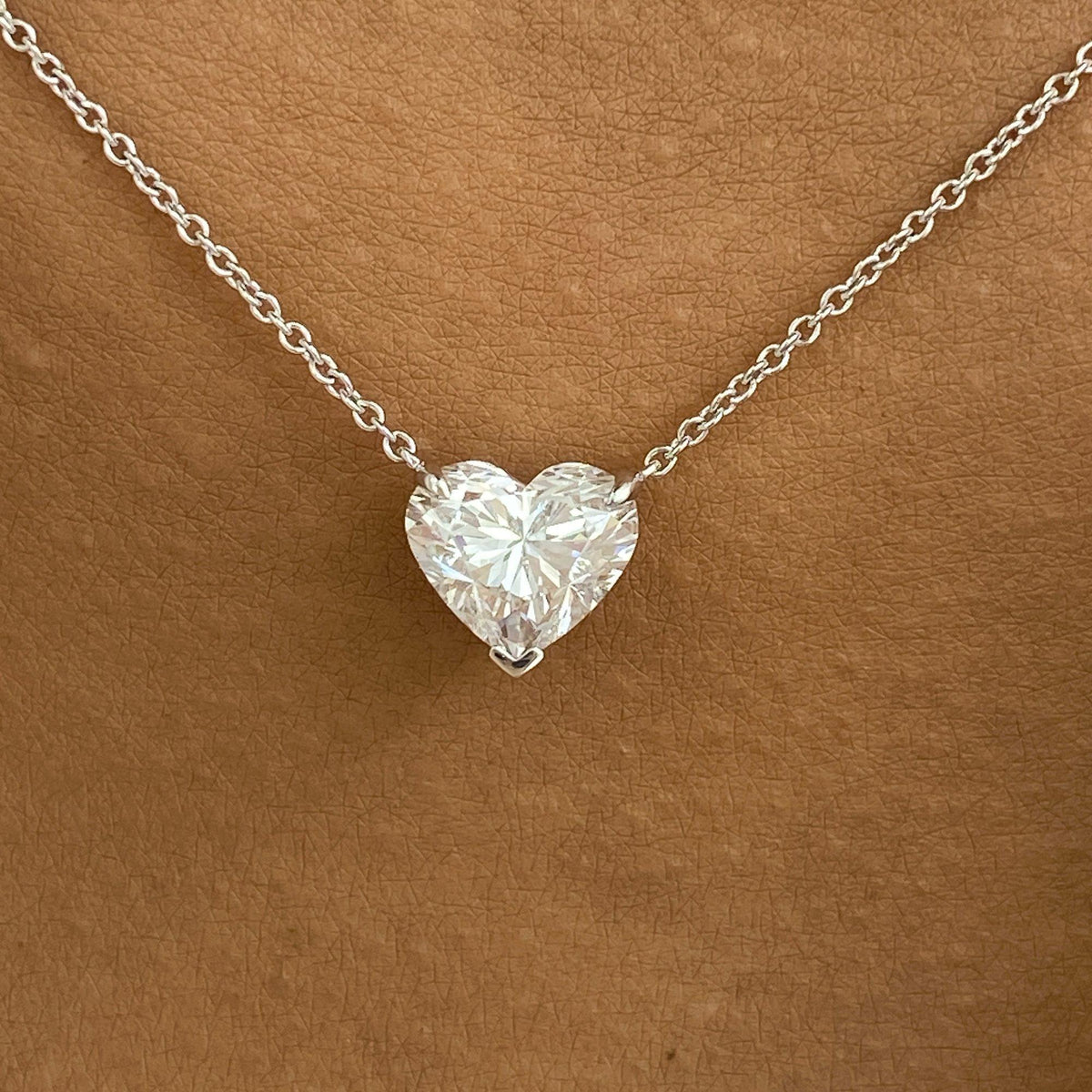 Summer 2.0 Heart Lab-Grown Diamond Solitaire, Chain Pendant