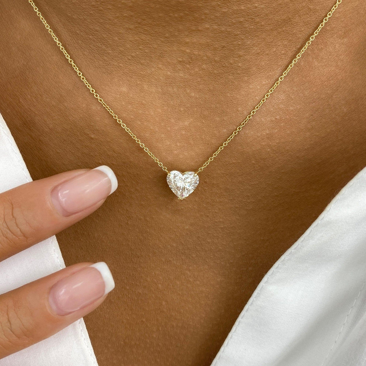 Summer 2.0 Heart Lab-Grown Diamond Solitaire, Chain Pendant