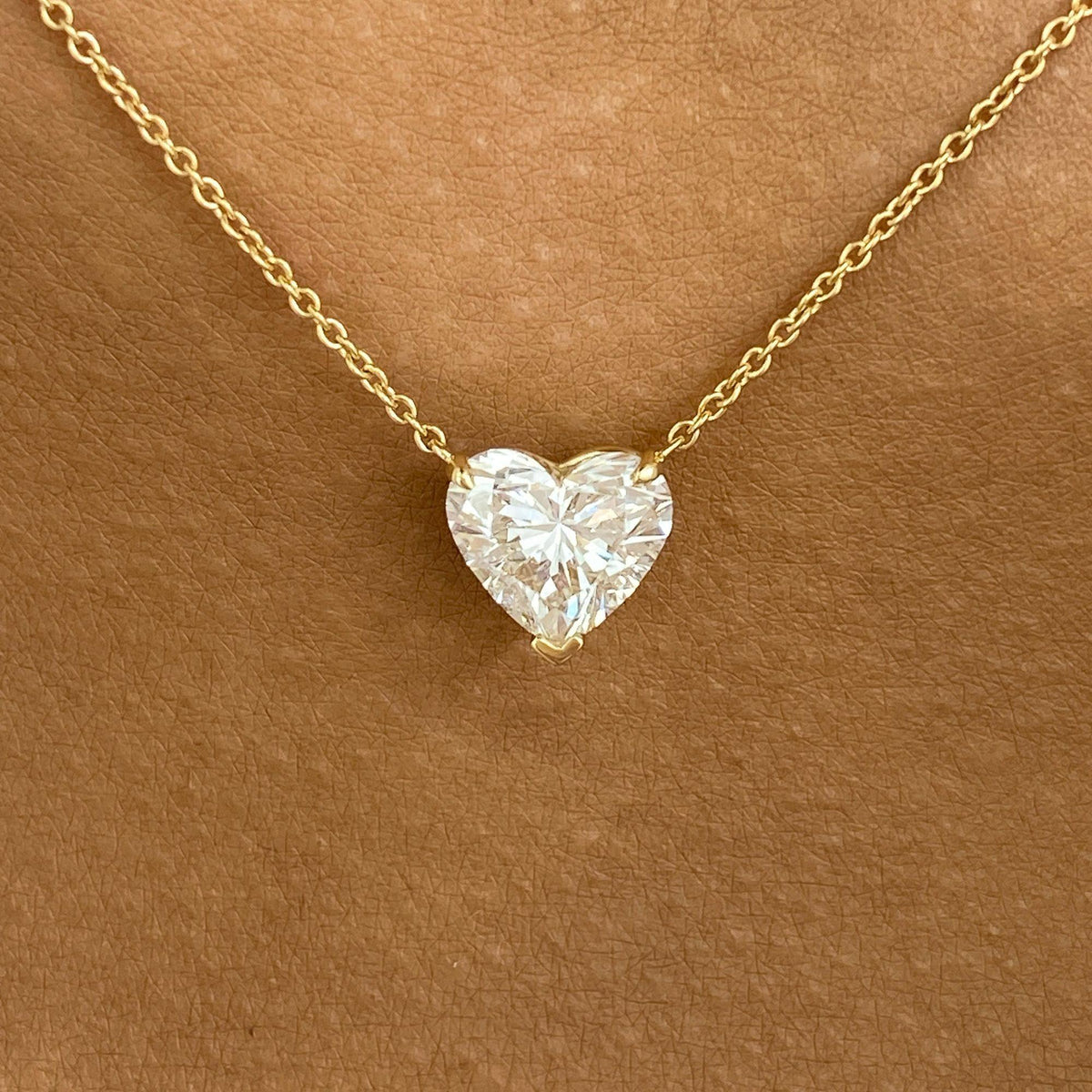 Summer 2.0 Heart Lab-Grown Diamond Solitaire, Chain Pendant