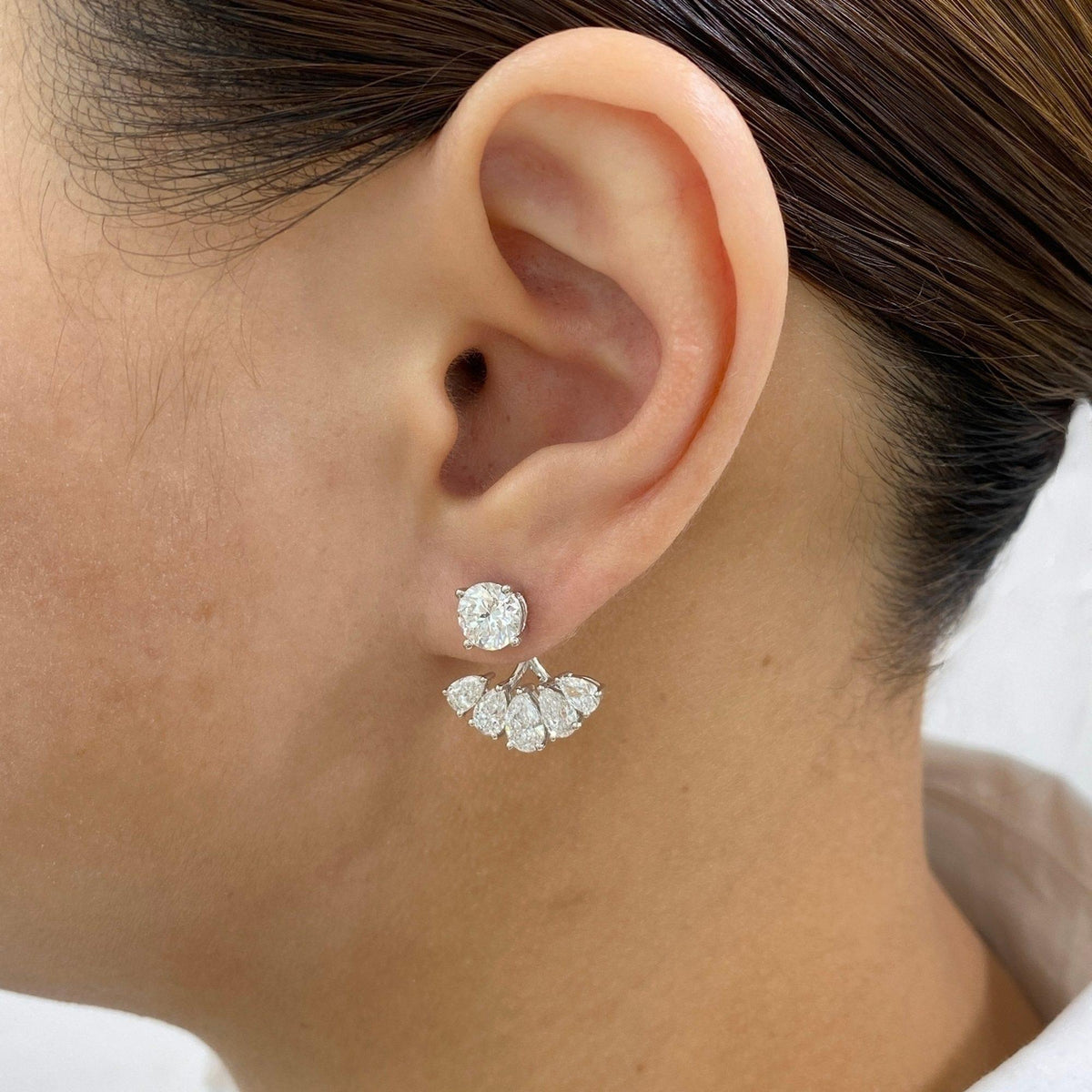 Gloria 4.4 Lab-Grown Diamond Studs, Bouquet Earrings