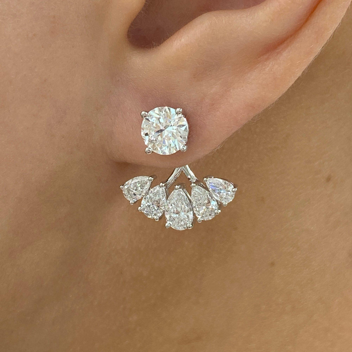 Gloria 4.4 Lab-Grown Diamond Studs, Bouquet Earrings