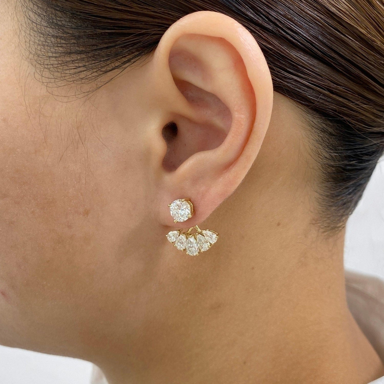 Gloria 4.4 Lab-Grown Diamond Studs, Bouquet Earrings