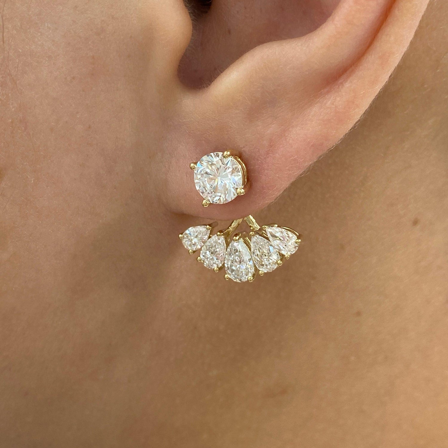 Gloria 4.4 Lab-Grown Diamond Studs, Bouquet Earrings