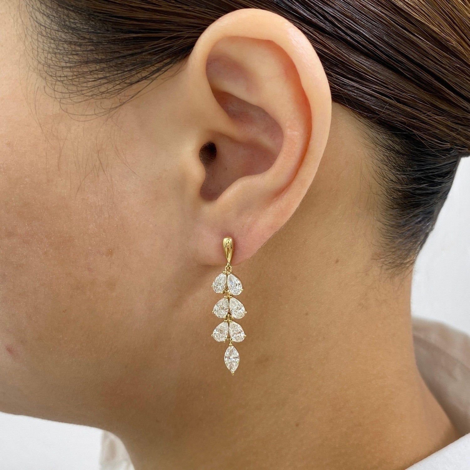 Hailey 3.9 Lab-Grown Diamond Drop, Dangle Earrings