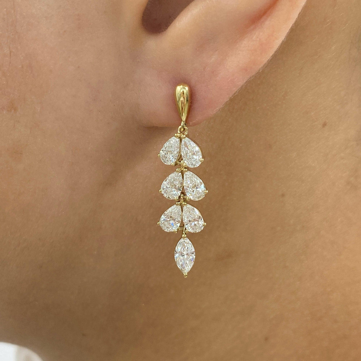 Hailey 3.9 Lab-Grown Diamond Drop, Dangle Earrings