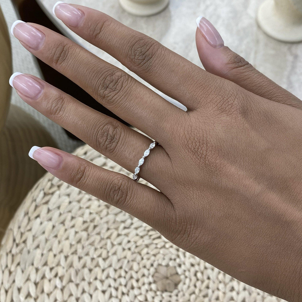 Julie 0.4 Lab-Grown Diamond Half-Eternity, Side Stone Ring