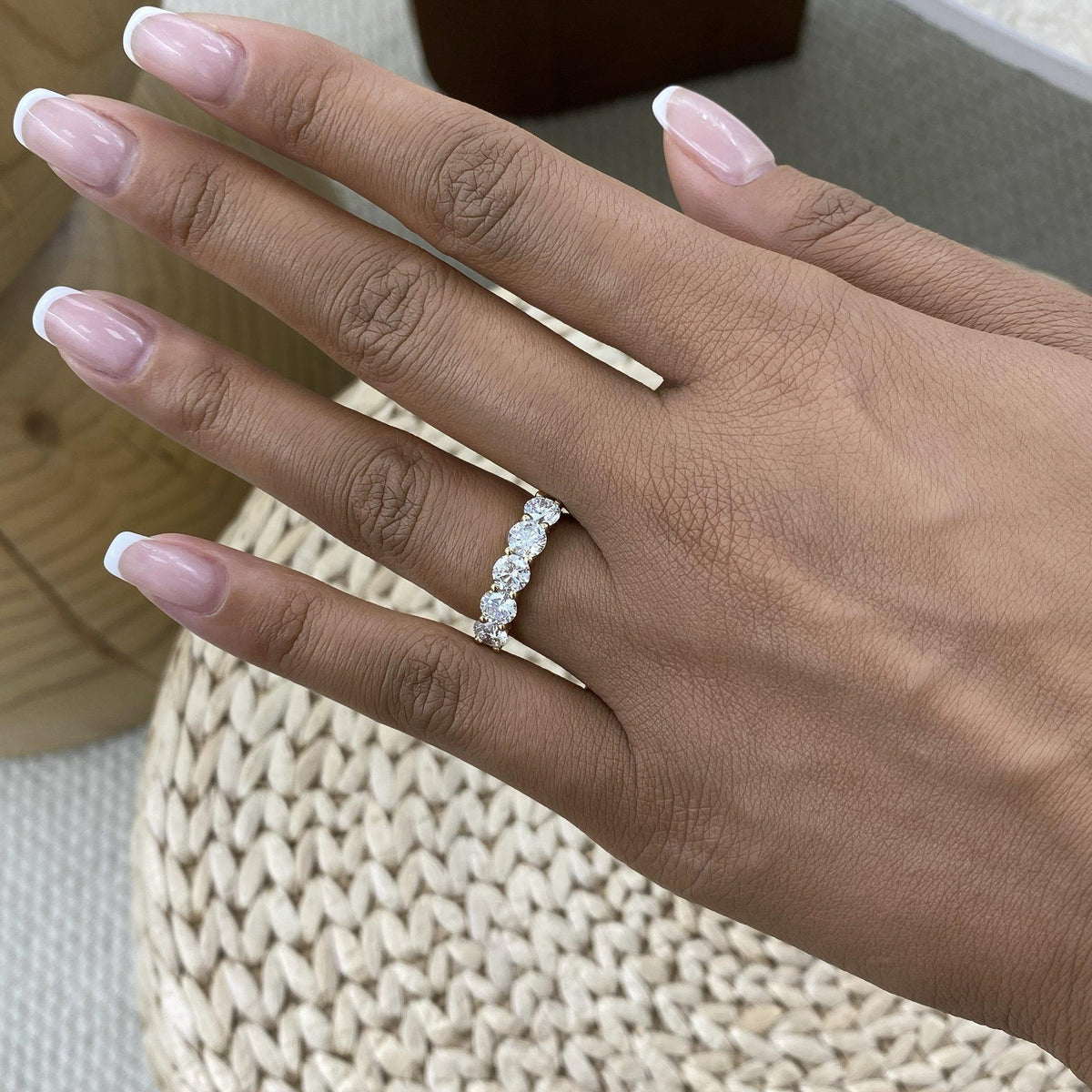 Kiara 1.9 Lab-Grown Diamond Half-Eternity, Side Stone Ring