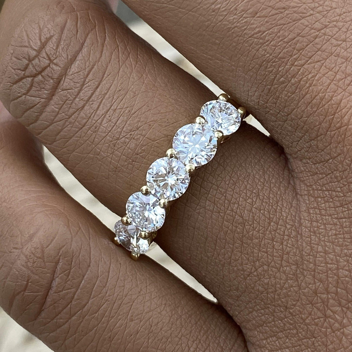 Kiara 1.9 Lab-Grown Diamond Half-Eternity, Side Stone Ring