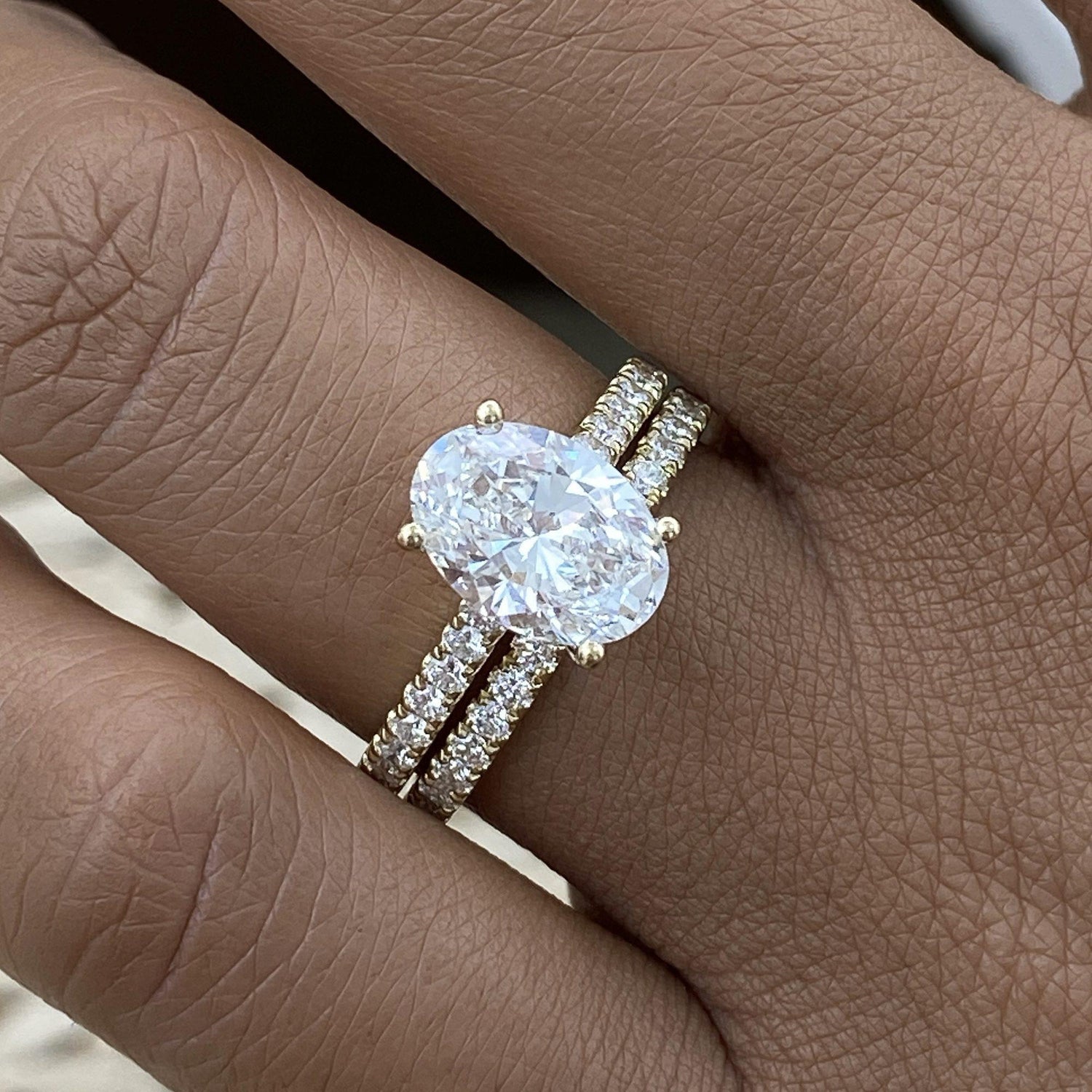 Naomi 3.0 Round Lab-Grown Diamond Bridal Set, Hidden Halo Engagement Ring