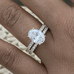 Naomi 3.0 Round Lab-Grown Diamond Bridal Set, Hidden Halo Engagement Ring