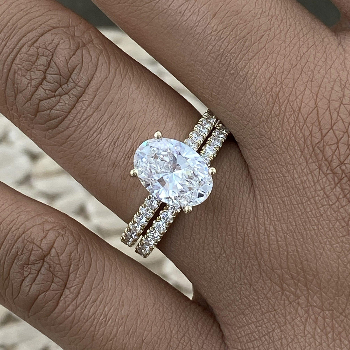 Naomi 3.0 Round Lab-Grown Diamond Bridal Set, Hidden Halo Engagement Ring