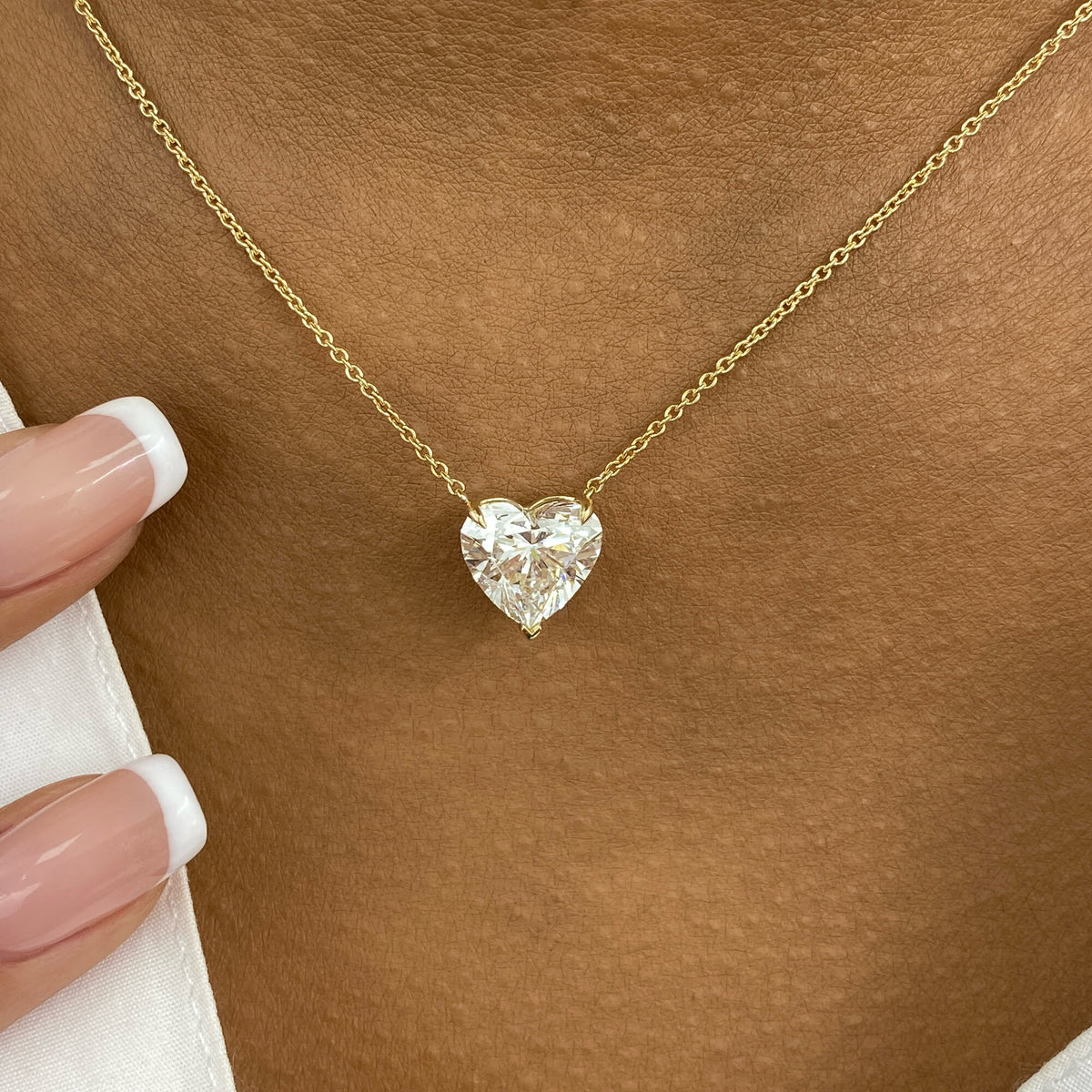 Summer 3.0 Heart Lab-Grown Diamond Solitaire, Chain Pendant