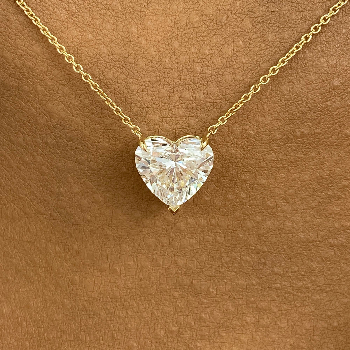 Summer 3.0 Heart Lab-Grown Diamond Solitaire, Chain Pendant