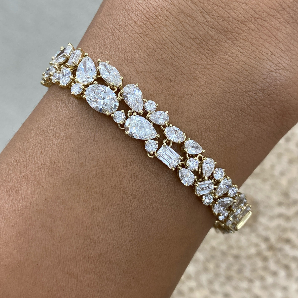 Tessa 16.6 Lab-Grown Diamond Tennis, Chain Bracelets