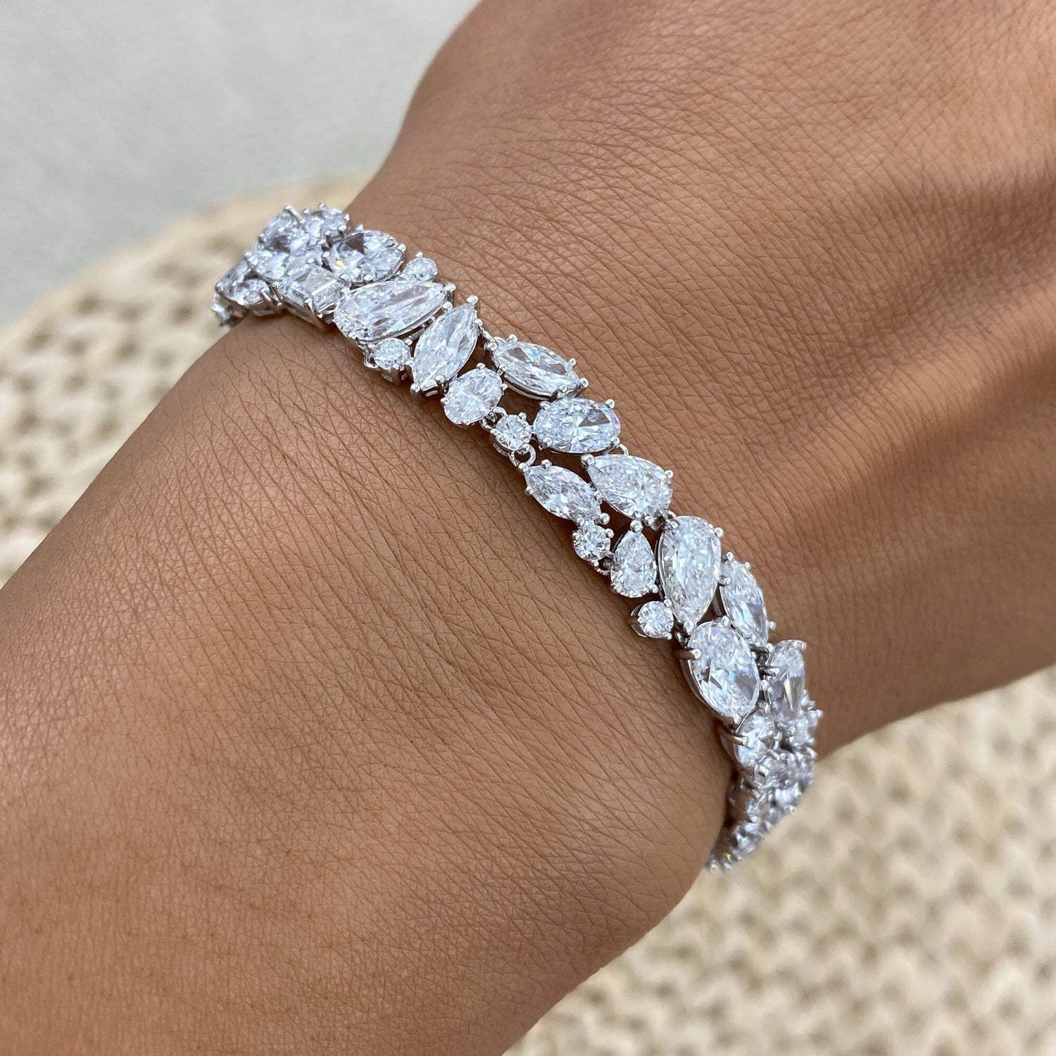 Tessa 16.7 Lab-Grown Diamond Tennis, Chain Bracelets