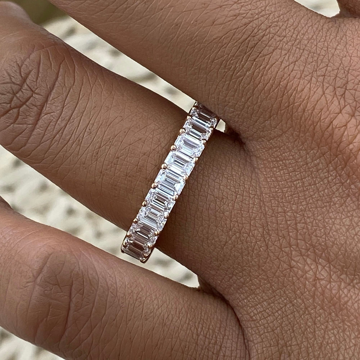 Sophia 2.7 Lab-Grown Diamond Half-Eternity, Side Stone Ring