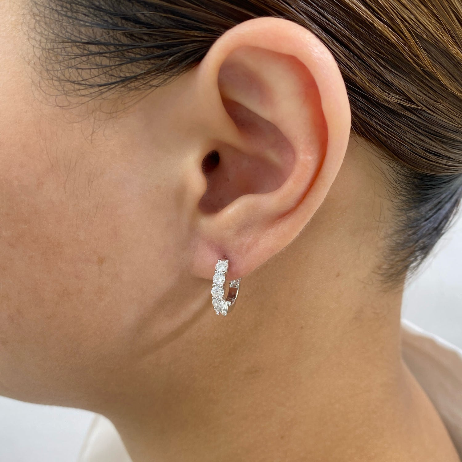 Roxanne 1.3 Lab-Grown Diamond Hoop Earrings