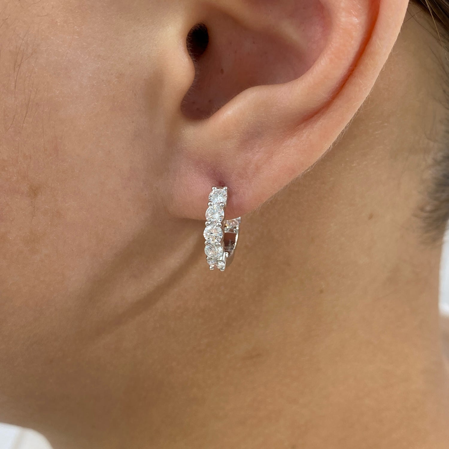 Roxanne 1.3 Lab-Grown Diamond Hoop Earrings