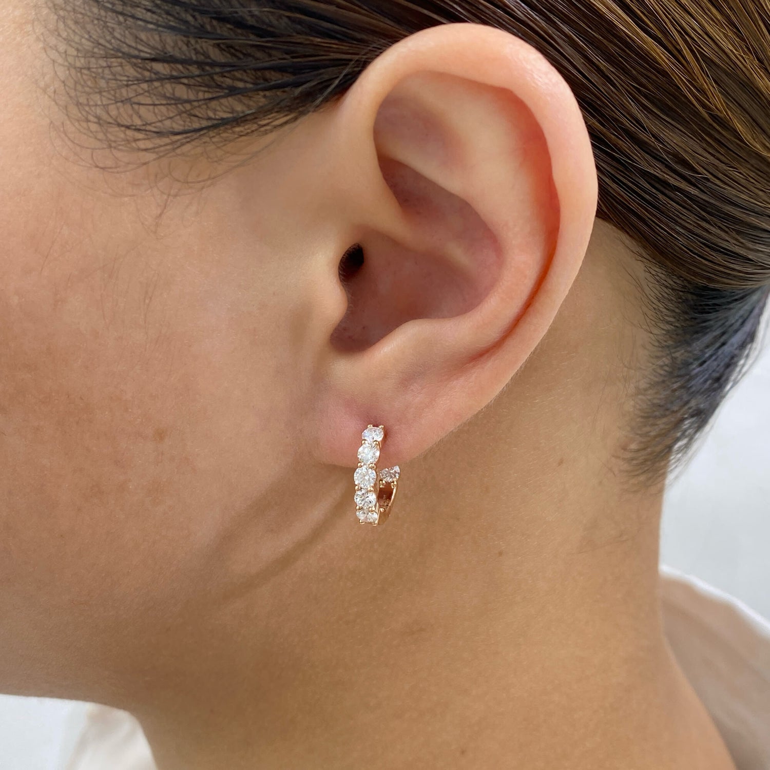 Roxanne 1.3 Lab-Grown Diamond Hoop Earrings