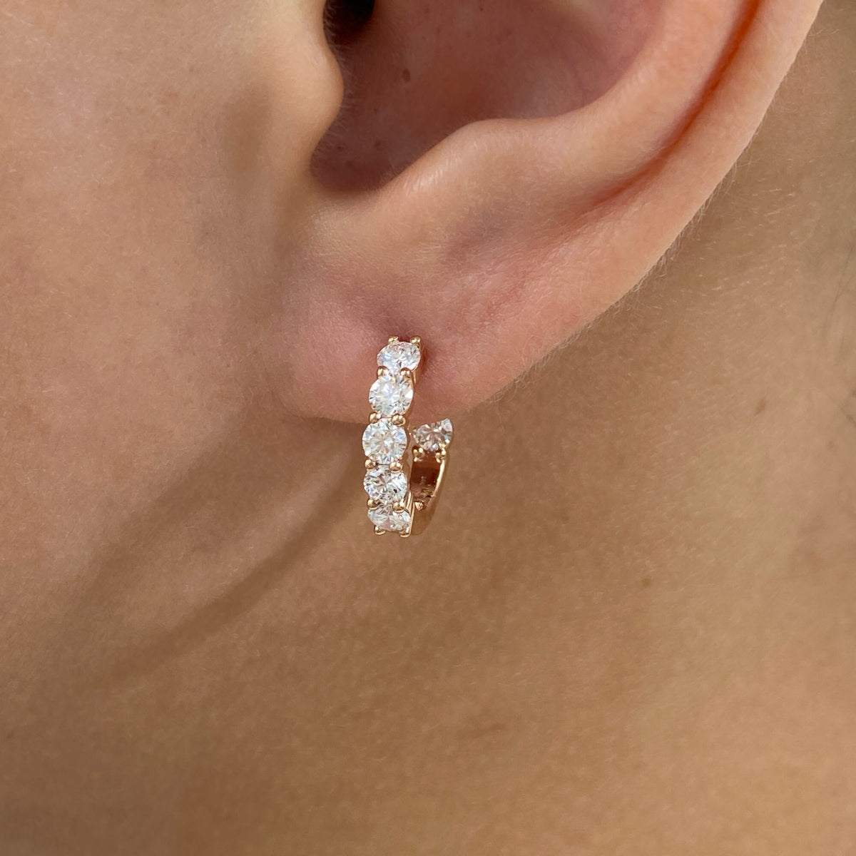 Roxanne 1.3 Lab-Grown Diamond Hoop Earrings