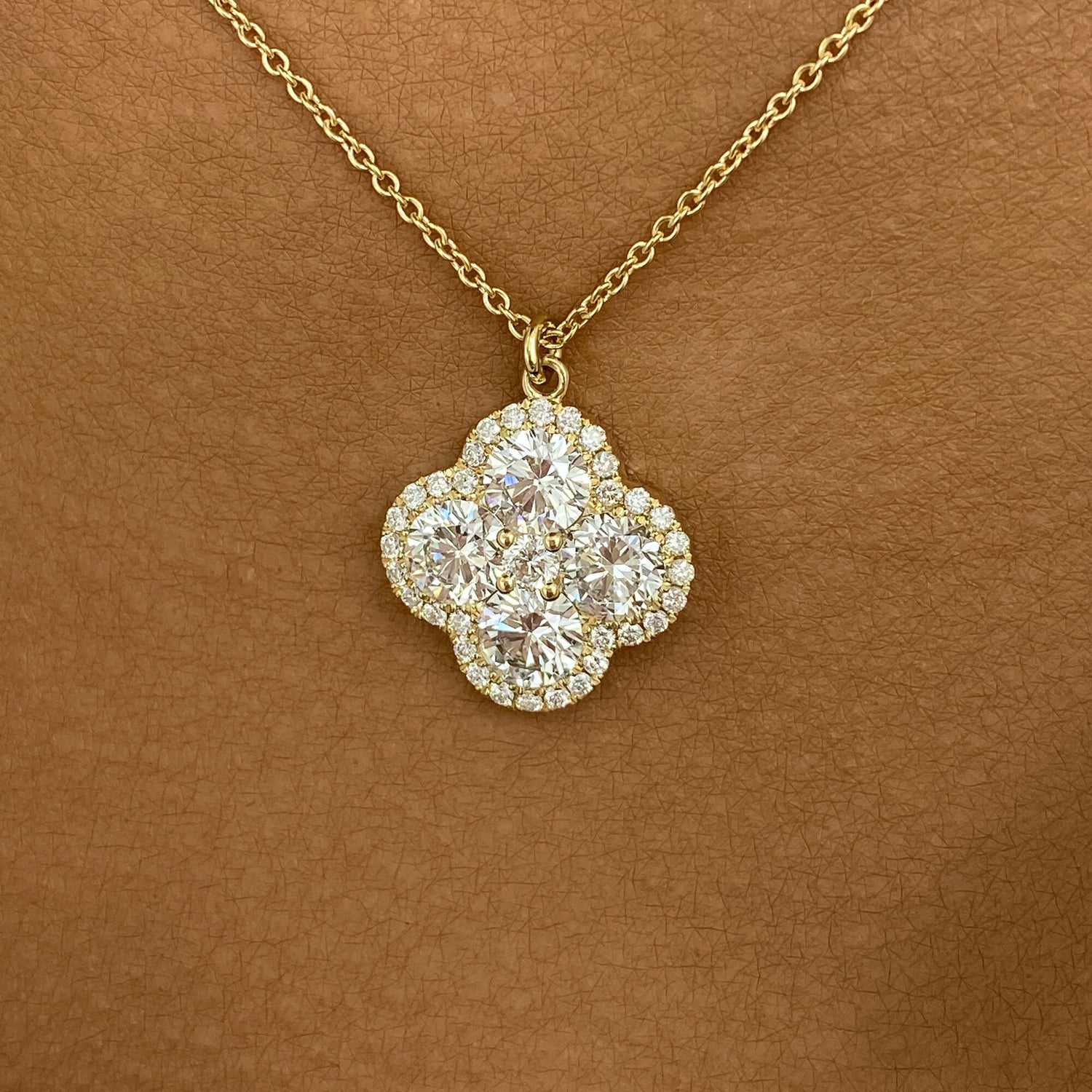 Courtney 2.3 Round Lab-Grown Diamond Solitaire, Chain Pendant