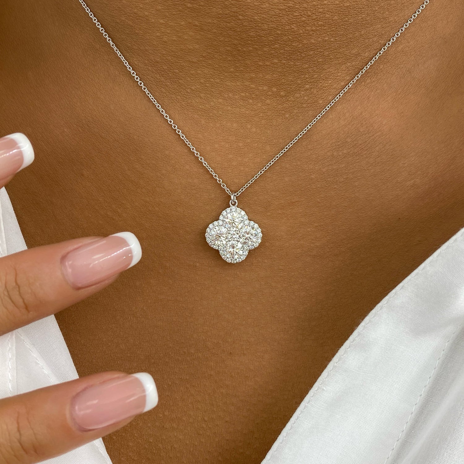 Courtney 2.1 Round Lab-Grown Diamond Solitaire, Chain Pendant