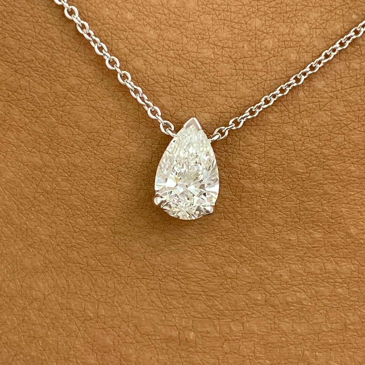 Summer 1.0 Pear Lab-Grown Diamond Solitaire, Chain Pendant